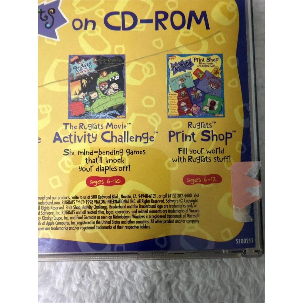 The Rugrats Movie Activity Challenge PC CD ROM Game Computer WIN 1998 Vtg Nick